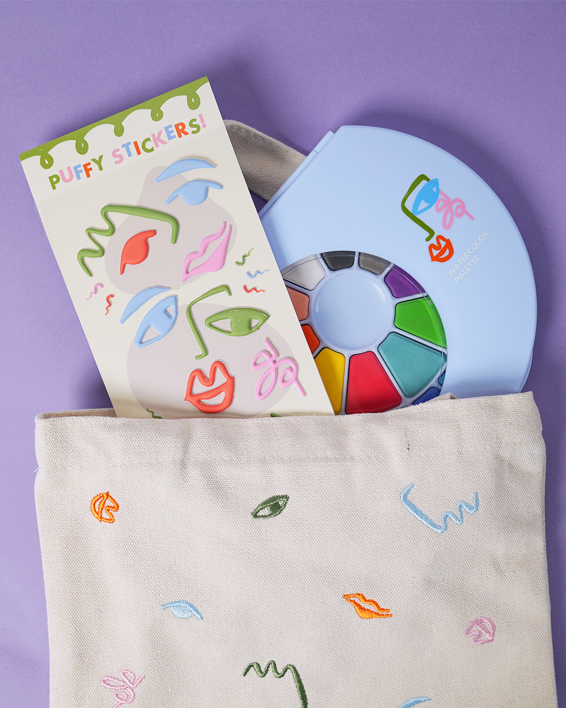 Mini Tote Bag (Art Party Theme)
