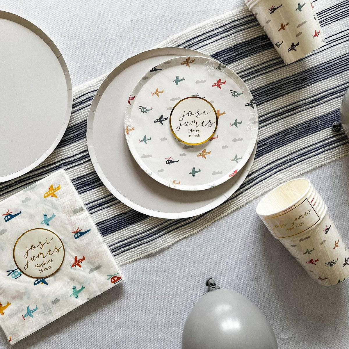 Gray Paper Party Plate (8pcs)