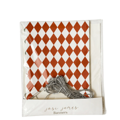Green & Orange Bavarian Checkered Flag Banners (2)