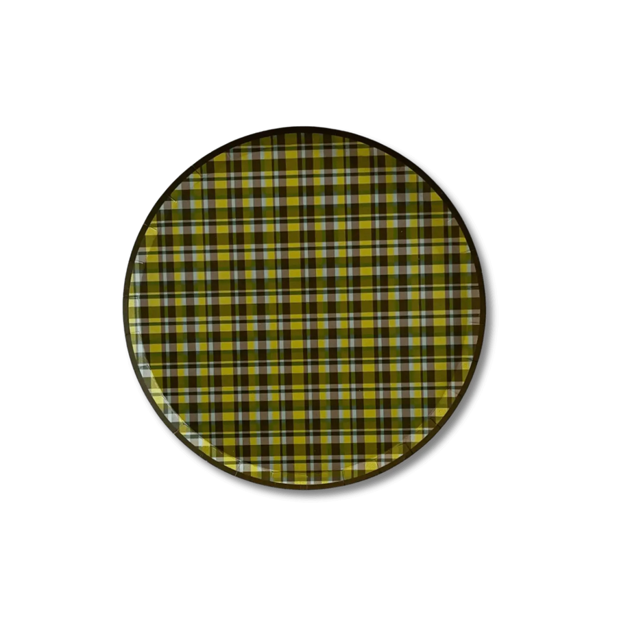 Green Plaid Dessert Party Plate (8pcs)