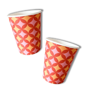 Groovy Pattern Disco Cups (8pcs)