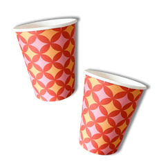 Groovy Pattern Disco Cups (8pcs)