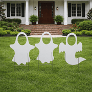 Halloween Ghost Photo Prop Cut Out Yard Signs with 3 H-Frame Wire Stakes