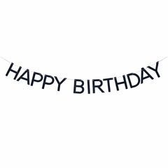 Happy Birthday Banner Navy