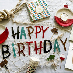 Happy Birthday Fishing Banner