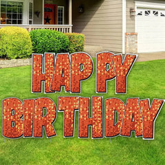 Happy Birthday Quick Set | Luckiest Guy Font | 24" Disco Sparkle | 5 pc Set