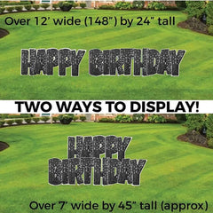 Happy Birthday Quick Set | Luckiest Guy Font | 24" Disco Sparkle | 5 pc Set