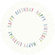 Happy Birthday Scalloped Dessert Plate, 16 Per Pack