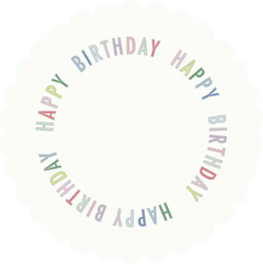 Happy Birthday Scalloped Dessert Plate, 16 Per Pack