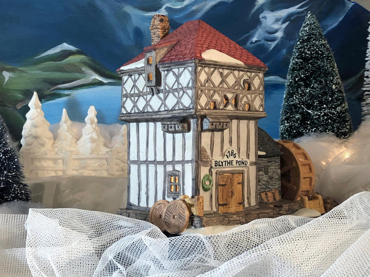 Blythe Pond 1786 Water Mill Christmas Village House