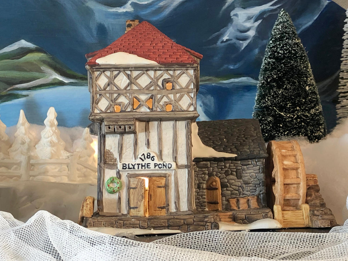 Blythe Pond 1786 Water Mill Christmas Village House