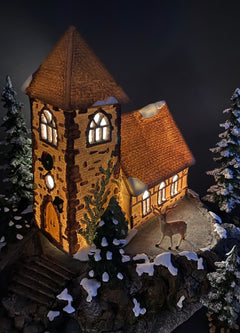 Department 56 Dickens Village Illuminated Church Christmas Village House