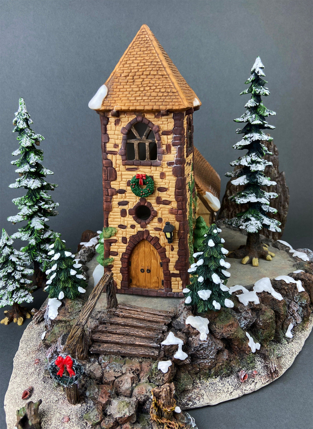 Dickens Village Illuminated Church Christmas Village House