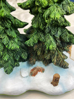 Christmas Village Accessories by Department 56. Two Pines in the Snow. Holiday Decor. Replacements.
