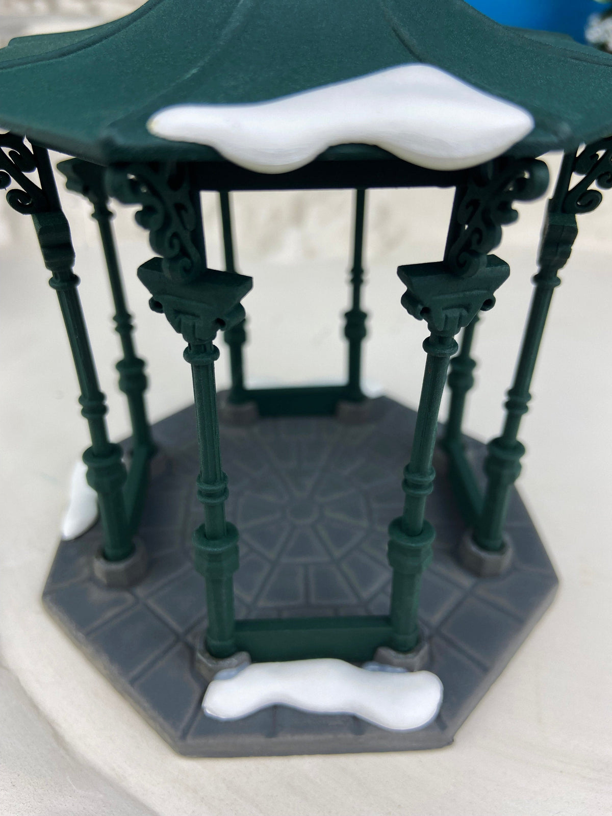 Christmas Village Accessories. Town Square Gazebo with Intricate Detail.