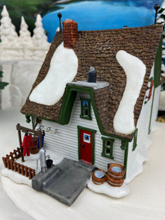 Christmas Village Accessories by Department 56.  Illuminated Harper's Farmhouse. New England Village Series.