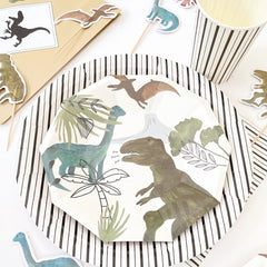 Dinosaur Birthday Party Supplies Kit – Dino Party | Plates, Cups, Napkins | Party in a Box