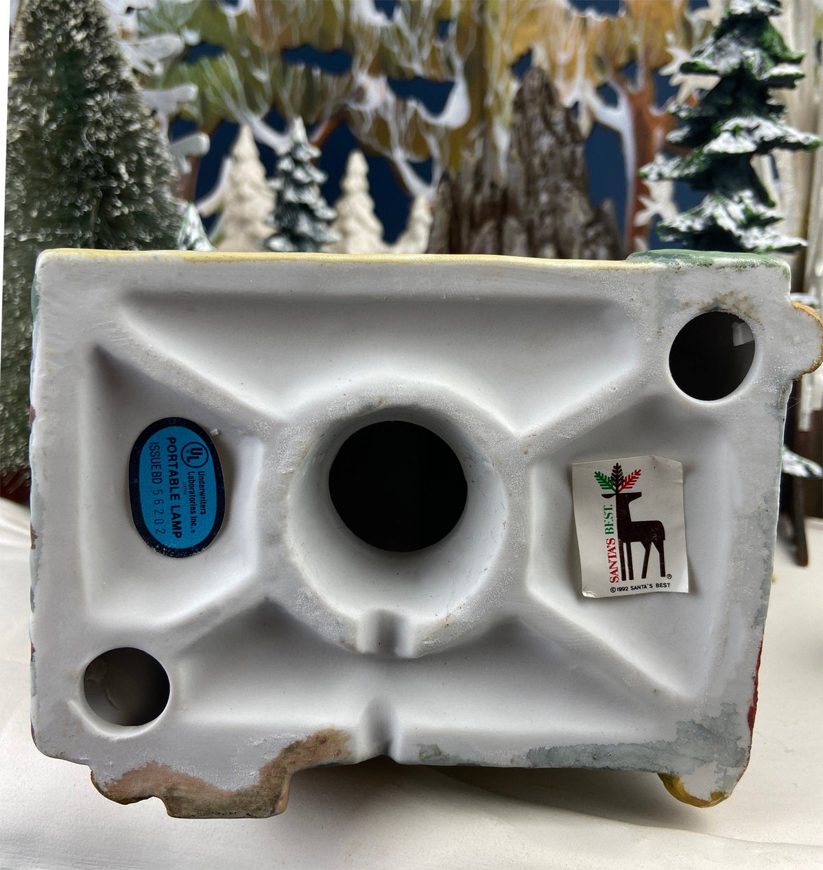 Christmas Village "Martin House" First Edition by Santa's Best. Illuminated Our Town Porcelain Collectable. Holiday Decor.