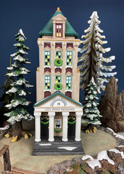 Christmas Village House by Department 56. Illuminated Brokerage House/Stock Exchange. Christmas in the City Series.