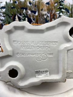 Ivy Glen Church by Department 56. Dicken's Village Series. Porcelain Illuminated House.  Christmas Village Accessories.