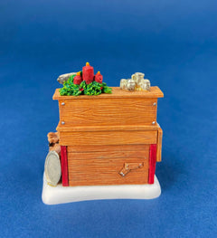 Dept. 56 Figurines. Silver for Sale. Christmas Village Accessories. Silverware Vendor & Cabinet with Silver. New England Village Series.