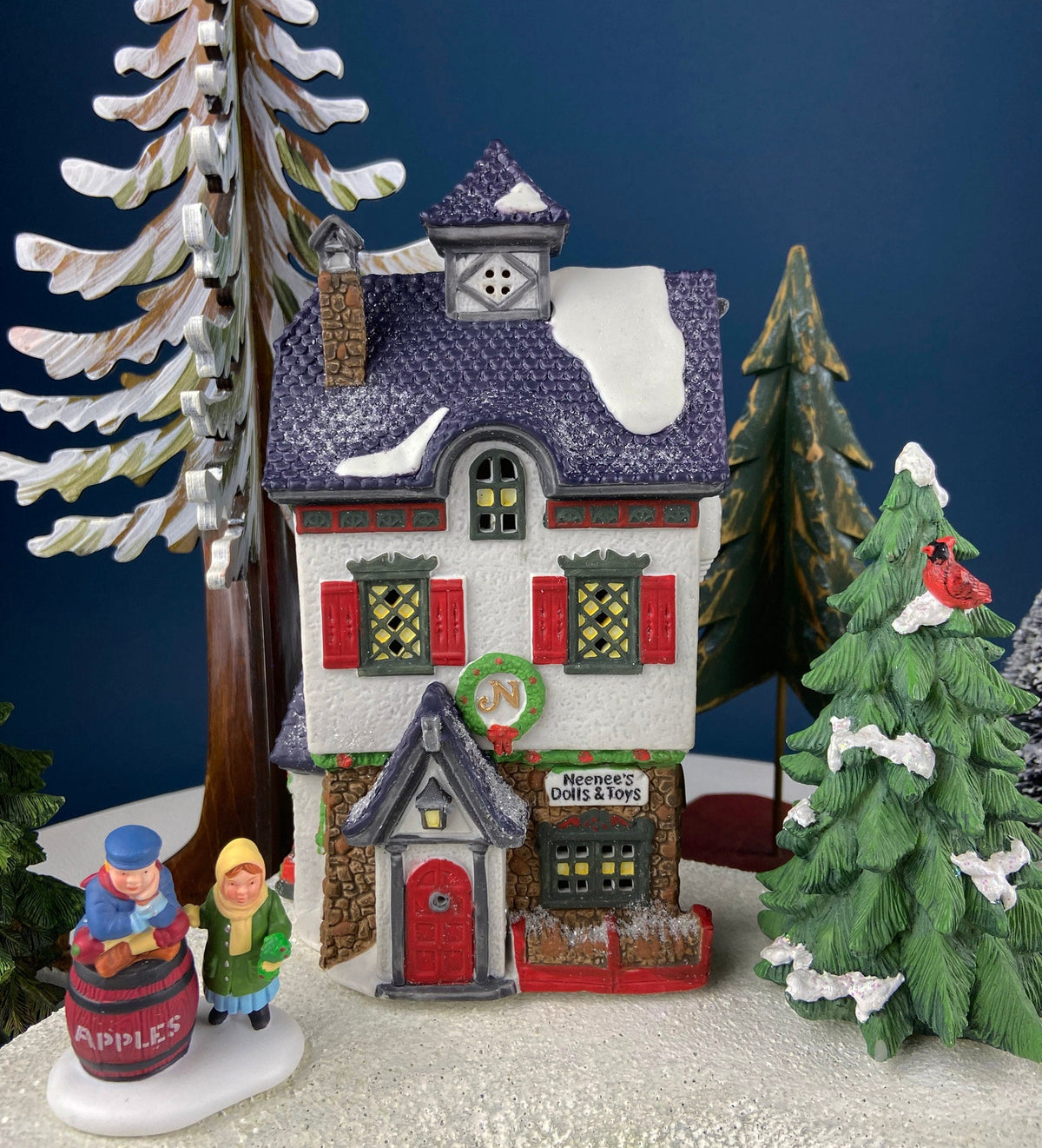 Neenee's Dolls and Toys. Christmas Village House. Illuminated North Pole Series. Alternative Holiday Decor.