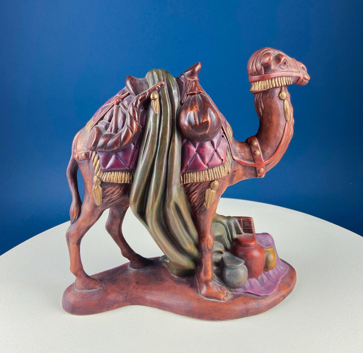 Large Standing Nativity Camel by Atlantic Mold, 1972. Vintage Brown Camel. Christmas Decor. Traditional Holiday Display. Gift for Him Her.