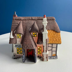 MayLie Cottage Porcelain Christmas Village House by Dept. 56. Dickens' Village Series. Illuminated Holiday Home Retail Display. Kids Room.