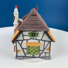MayLie Cottage Porcelain Christmas Village House by Dept. 56. Dickens' Village Series. Illuminated Holiday Home Retail Display. Kids Room.