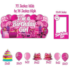 I'm A Birthday Girl Yard Sign Kit - Oversized 36x72 Inch