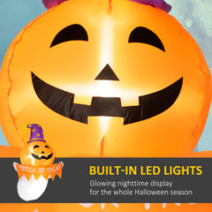 Inflatable Halloween Ghost Window Sticker with LED Lights - White