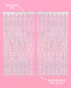 It's Disco, Baby! Curtain - iridescent foil curtain