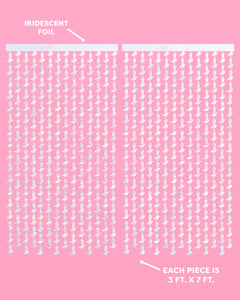 Hoedown Curtain - iridescent foil curtain