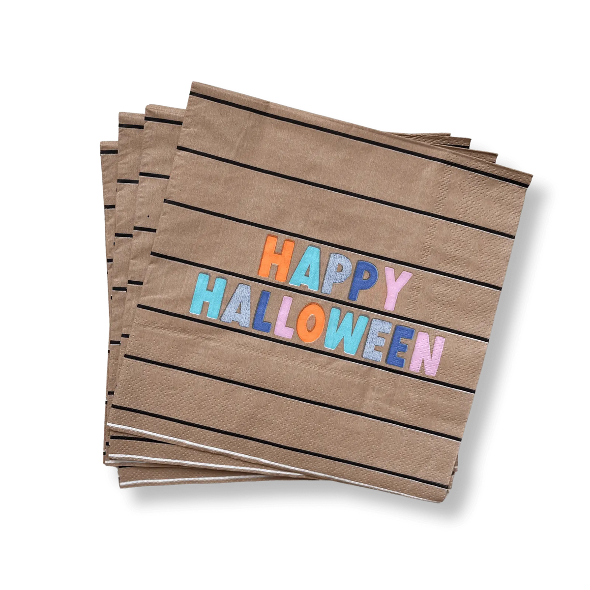 Large Striped Halloween Paper Napkins (16pcs)