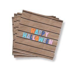 Large Striped Halloween Paper Napkins (16pcs)