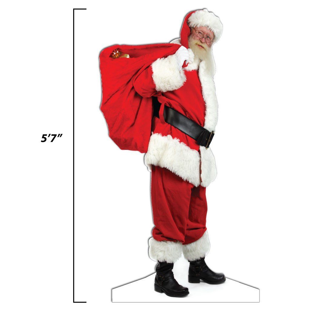 5' 7" Life Size Santa Cutout Yard Card