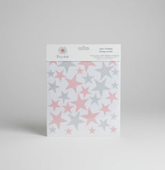 Stars Reusable Wall Decal - Pink & Grey (66 Pcs)
