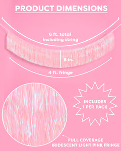 Pretty in Pink Fringe - light pink fringe banner