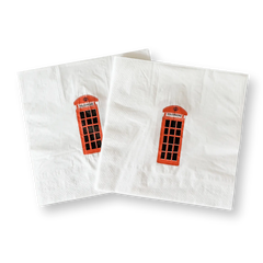 London Telephone Booth Large Paper Napkins (16pcs)