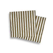 Matte Gold Striped Large Disposable Paper Napkins (16pcs)