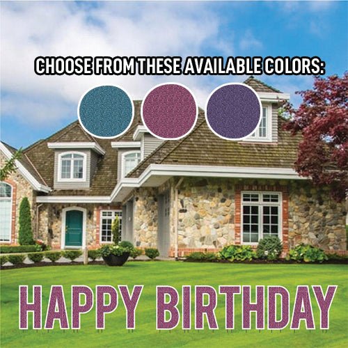 Mermaid Faux Glitter 22.75" Bebas Happy Birthday Yard Greeting 13 pc set