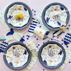Sea Waves Napkins (Set of 16)