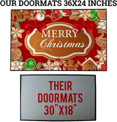 Merry Christmas Gingerbread Doormat