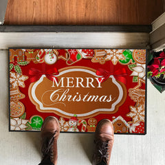 Merry Christmas Gingerbread Doormat