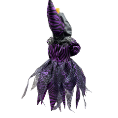 Black and Purple Fabric Sitting Halloween Witch
