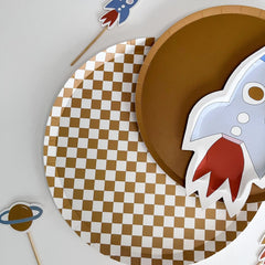 Mini Space Rocketship Dessert Plate (8pcs)