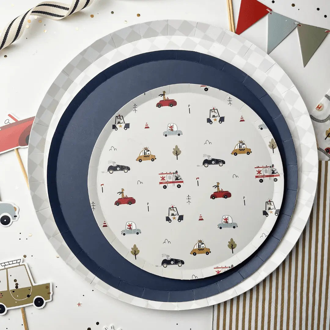 Navy Paper Party Plate (8pcs)
