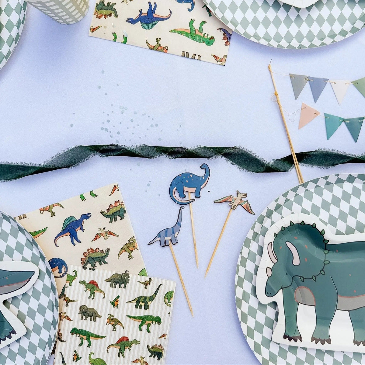Neutral Blue & Green Cake Banner