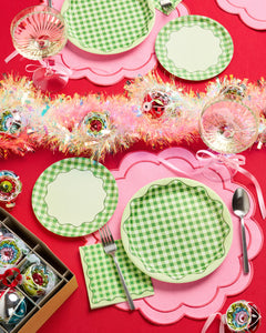 Christmas Cottage Plates Set - 32 paper plates, 2 sizes