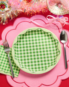 Christmas Cottage Plates - 10 paper plates, 9in
